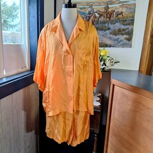 H&M Satin Pajama Shorts Set, Size XXL, RN#101255,NWOT